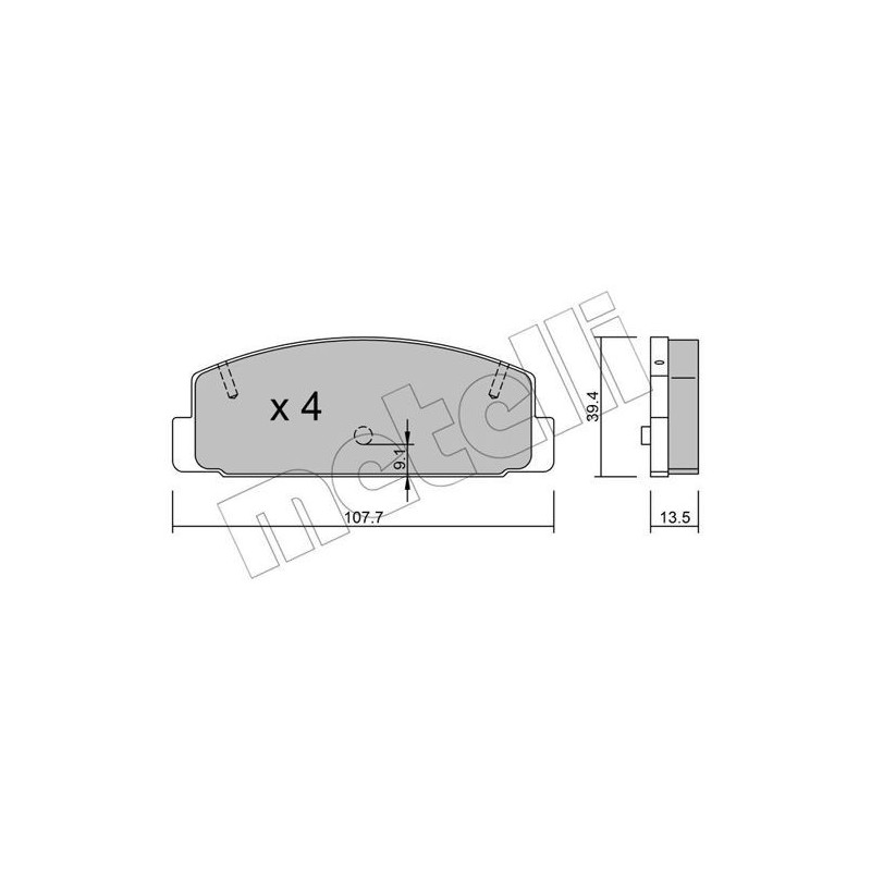 METELLI 22-0302-1 Pastiglie freno