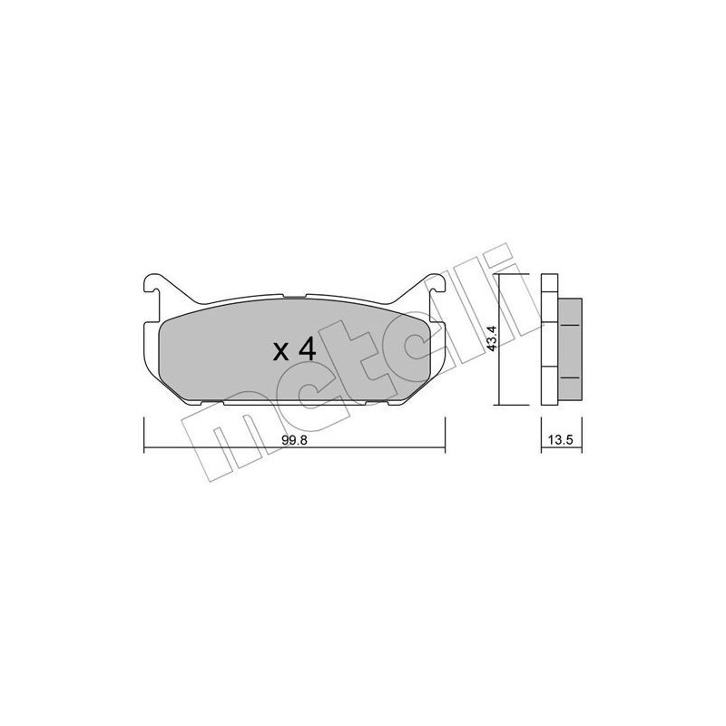 METELLI 22-0303-0 Brake Pads Set Rear for