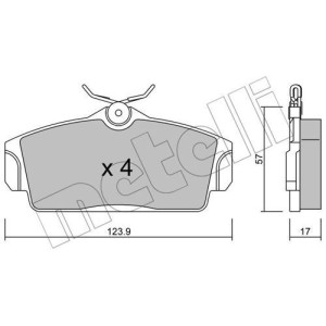 METELLI 22-0305-0 Pastillas de freno Delantero para