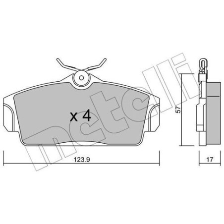 METELLI 22-0305-0 Brzdové platničky Predné pre