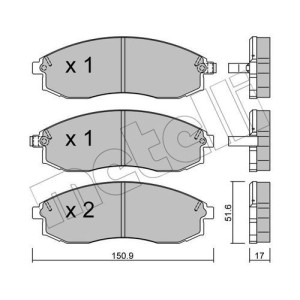 METELLI 22-0306-0 Pastillas de freno Delantero para