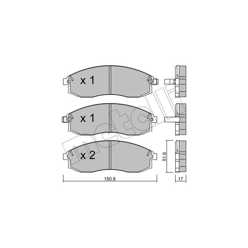 METELLI 22-0306-0 Klocki hamulcowe Przód dla