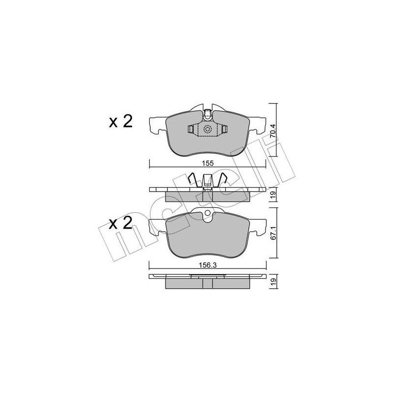 METELLI 22-0307-0 Brzdové destičky Přední pro