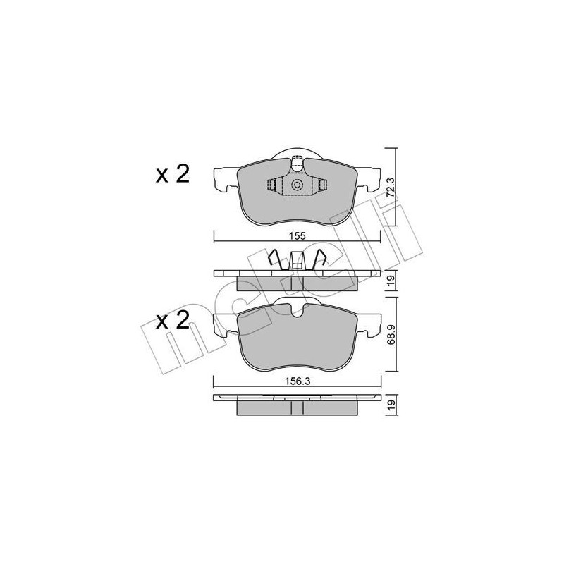 METELLI 22-0309-0 Brake Pads Set
