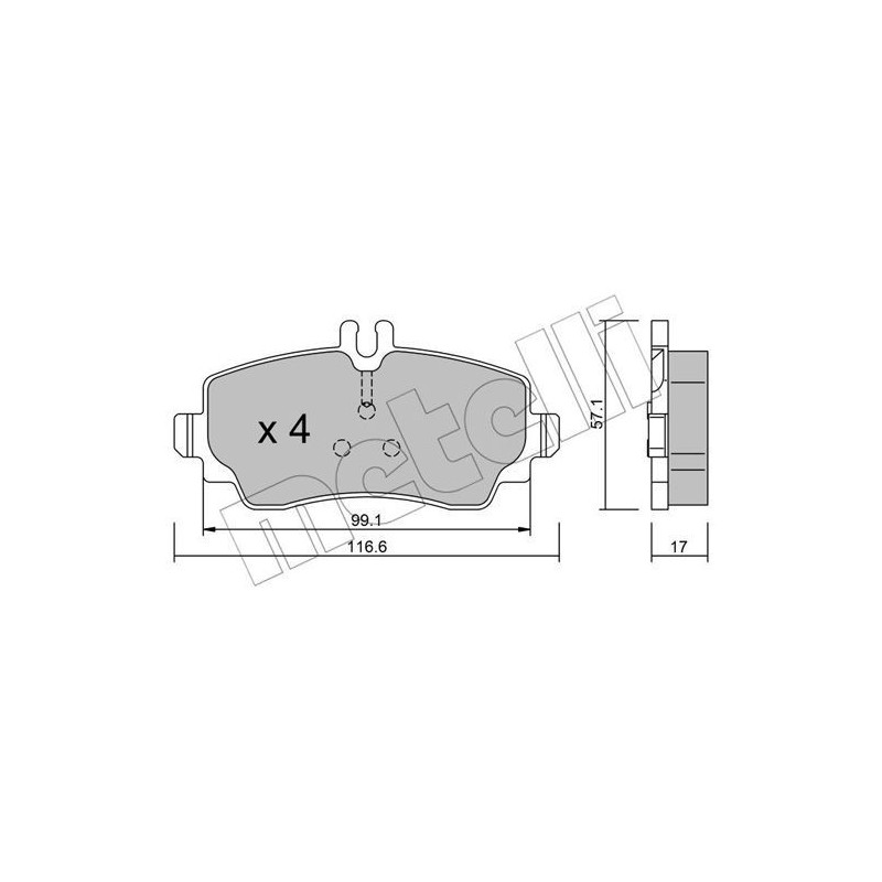 METELLI 22-0310-0 Plaquettes de frein Avant pour