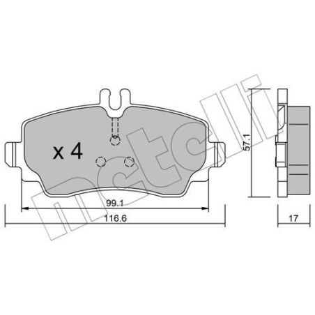 METELLI 22-0310-0 Plaquettes de frein Avant pour