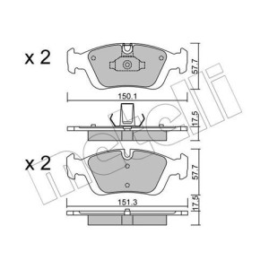 METELLI 22-0312-0 Brzdové platničky