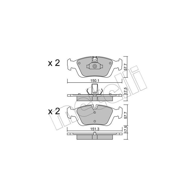 METELLI 22-0312-0 Plaquettes de frein