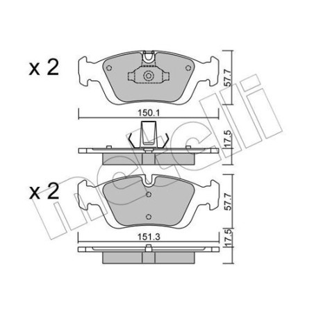 METELLI 22-0312-0 Pastiglie freno