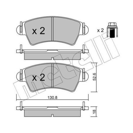 METELLI 22-0313-0 Brzdové platničky
