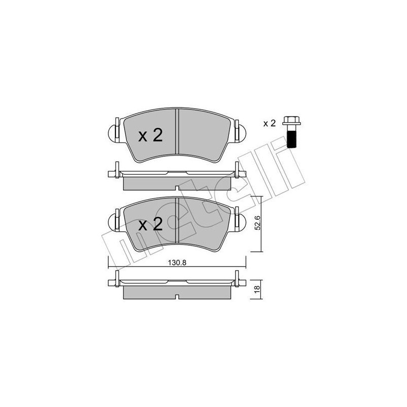 METELLI 22-0313-1 Plaquettes de frein