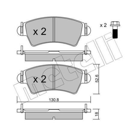 METELLI 22-0313-1 Brzdové destičky