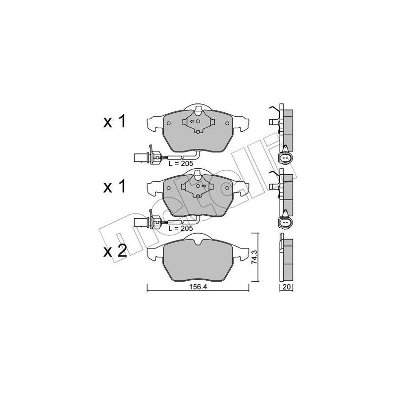 METELLI 22-0314-0 Brake Pads Set