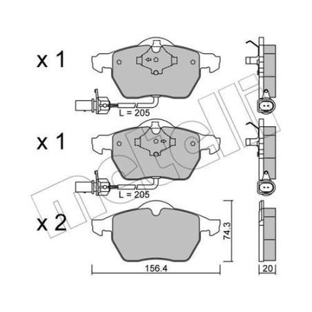 METELLI 22-0314-0 Pastiglie freno