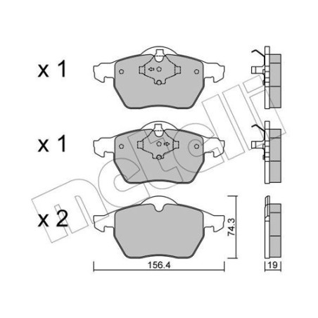 METELLI 22-0314-1 Brzdové destičky