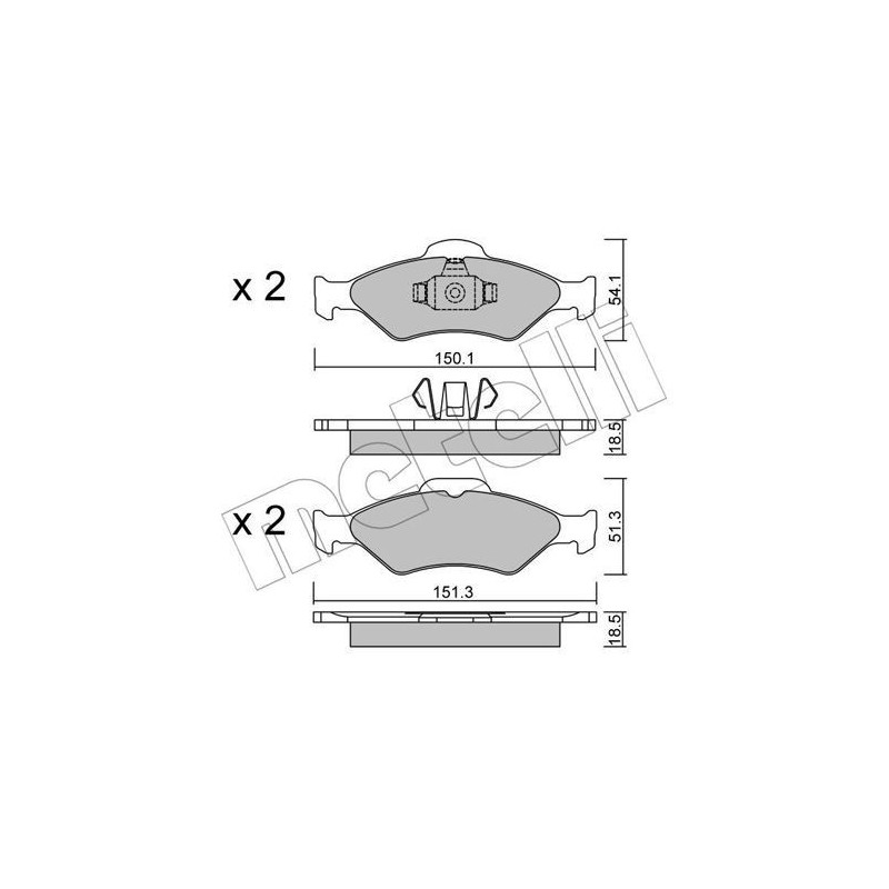 METELLI 22-0315-0 Klocki hamulcowe