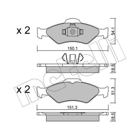 METELLI 22-0315-0 Plaquettes de frein