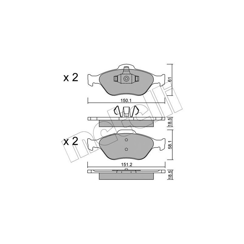 METELLI 22-0316-0 Brzdové platničky