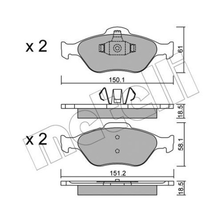METELLI 22-0316-0 Klocki hamulcowe