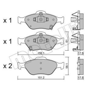 METELLI 22-0316-1 Brzdové platničky