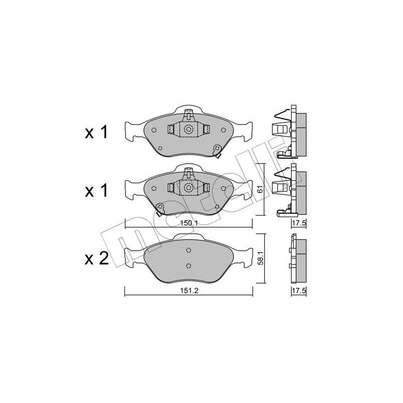 METELLI 22-0316-1 Brzdové platničky