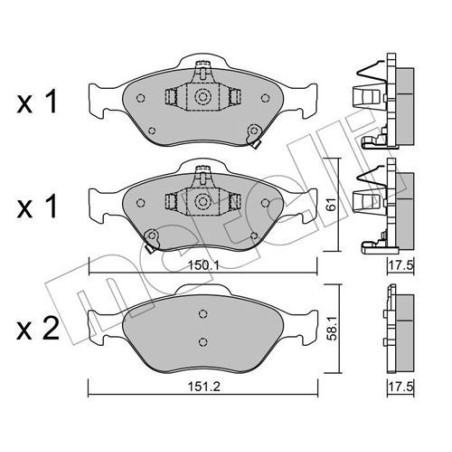 METELLI 22-0316-1 Brake Pads Set