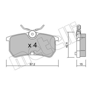 METELLI 22-0317-0 Bremsbeläge