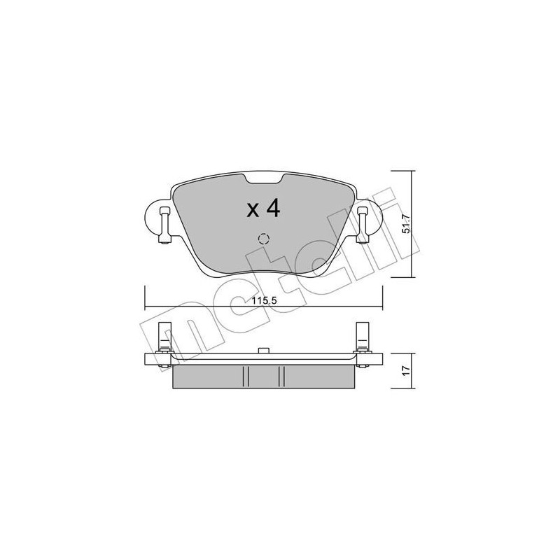 METELLI 22-0319-0 Bremsbeläge Hinten für