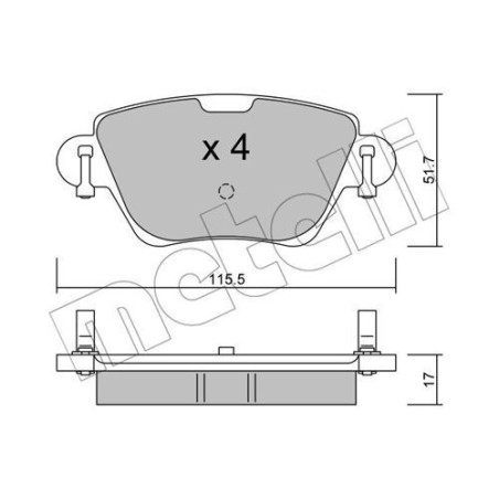 METELLI 22-0319-0 Brzdové platničky Zadné pre