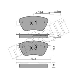 METELLI 22-0321-0 Brzdové destičky