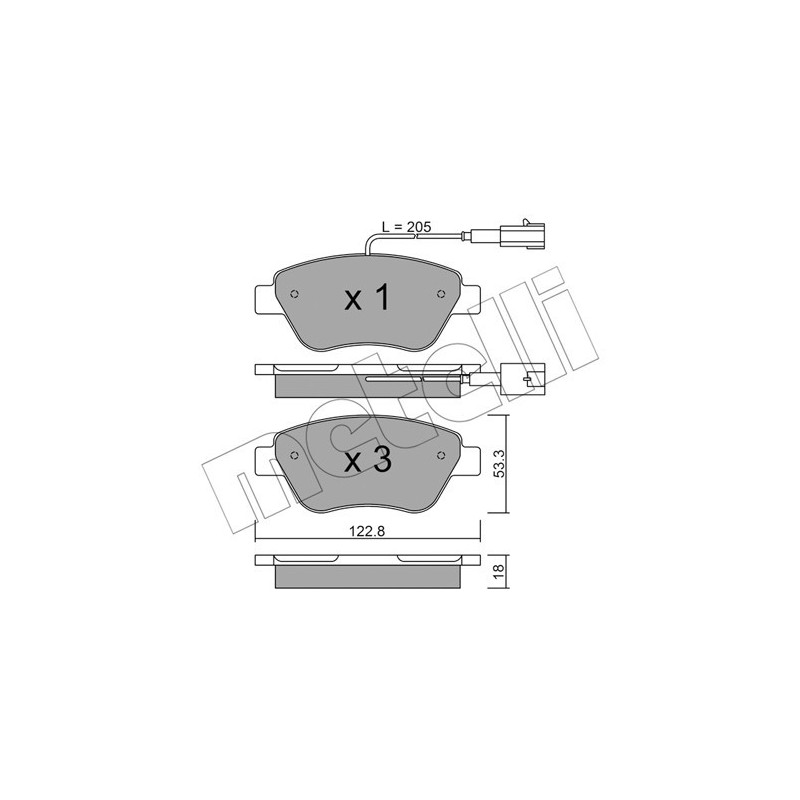 METELLI 22-0321-0 Bremsbeläge
