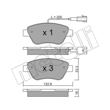 METELLI 22-0321-0 Brzdové destičky