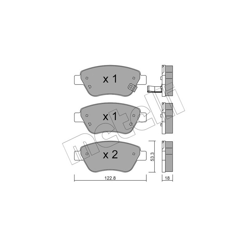 METELLI 22-0321-2 Bremsbeläge