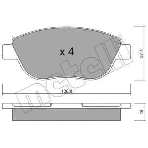 METELLI 22-0322-1 Brzdové platničky