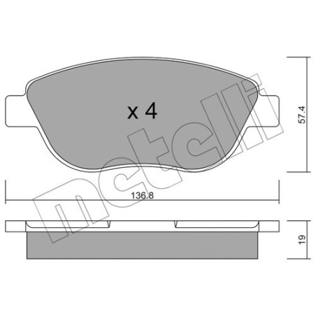 METELLI 22-0322-1 Klocki hamulcowe