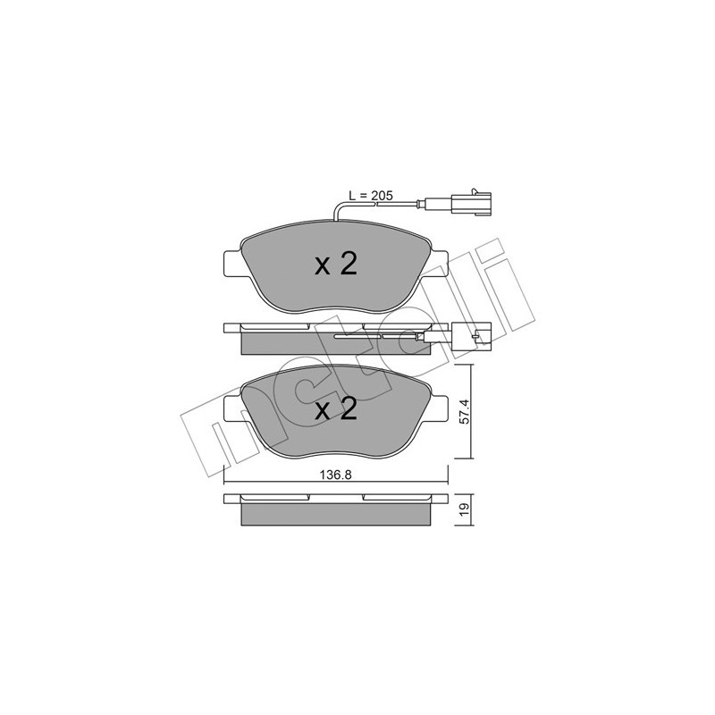 METELLI 22-0322-3 Plaquettes de frein