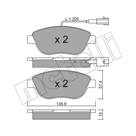 METELLI 22-0322-3 Brzdové platničky