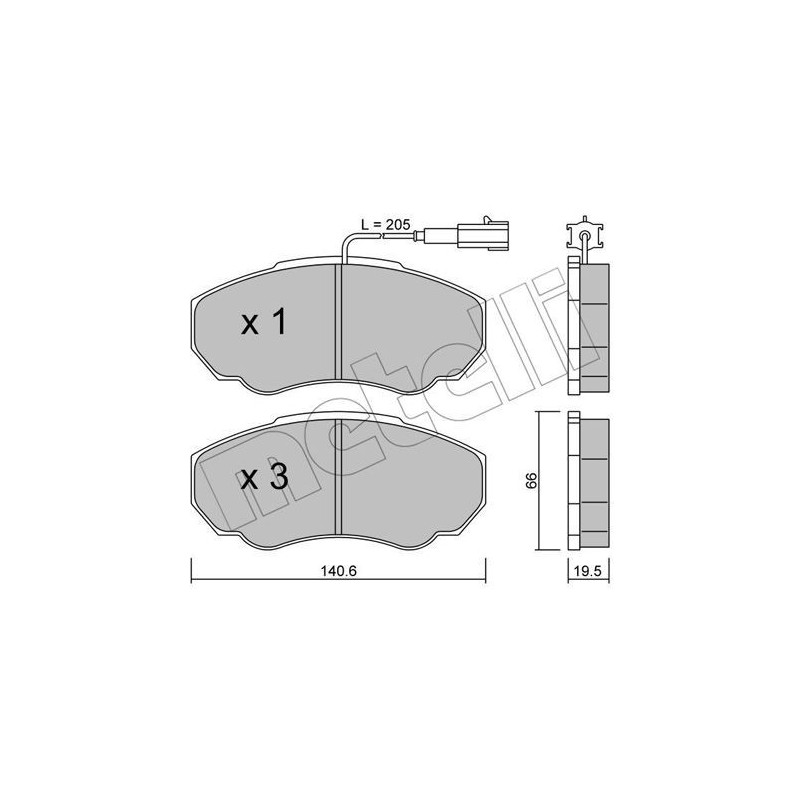 METELLI 22-0325-0 Pastiglie freno Anteriore per