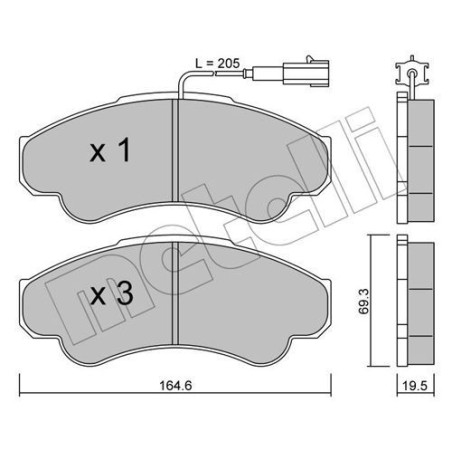 METELLI 22-0326-0 Brzdové platničky