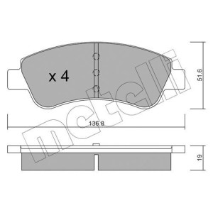 METELLI 22-0327-0 Pastillas de freno