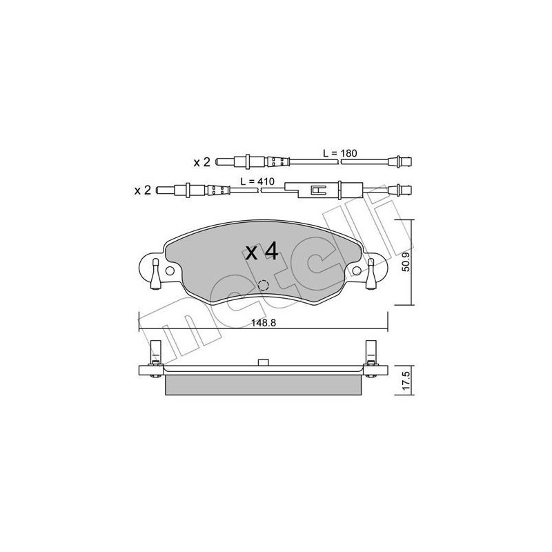METELLI 22-0330-0 Brake Pads Set Front for