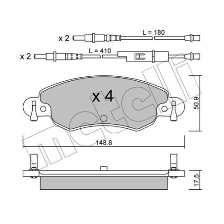 METELLI 22-0330-0 Brake Pads Set Front for