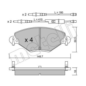 METELLI 22-0331-0 Brzdové platničky