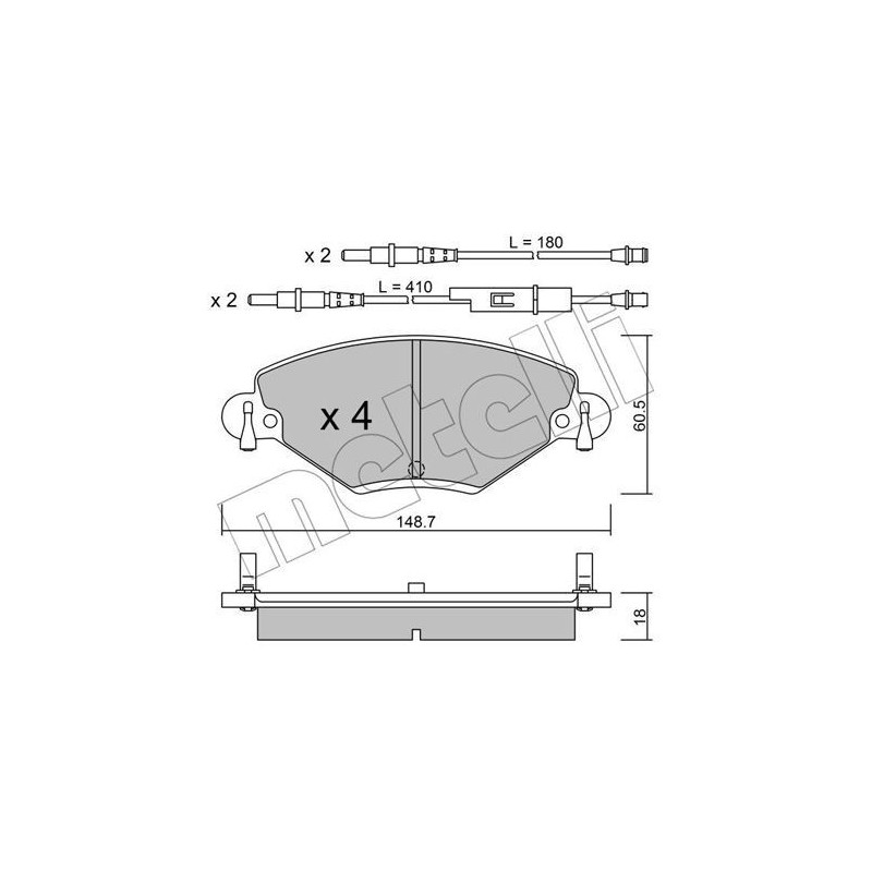 METELLI 22-0331-0 Klocki hamulcowe