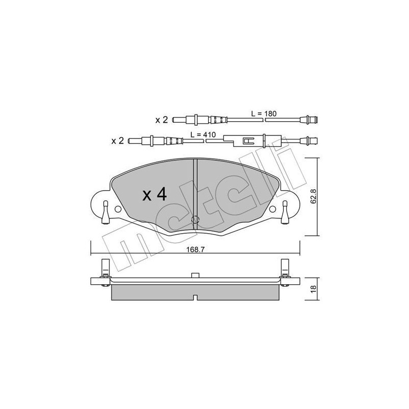 METELLI 22-0332-0 Plaquettes de frein