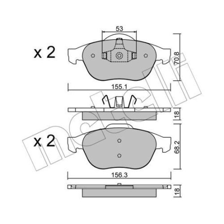 METELLI 22-0336-0 Klocki hamulcowe