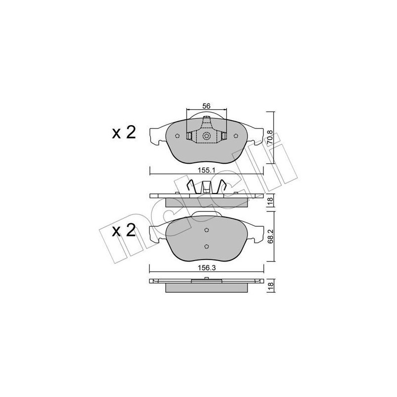 METELLI 22-0336-1 Klocki hamulcowe Przód dla