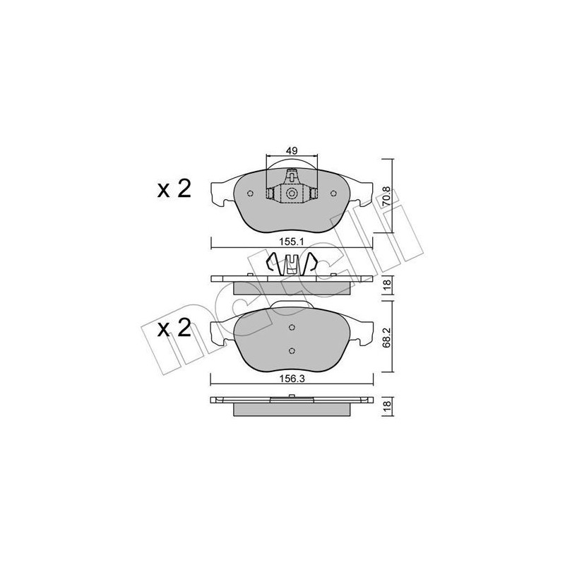METELLI 22-0336-2 Brzdové platničky
