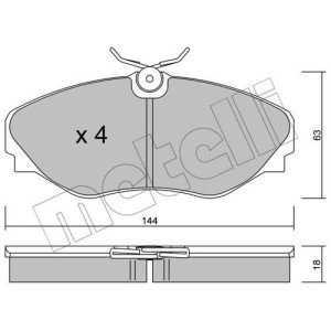 METELLI 22-0338-0 Brzdové platničky Predné pre