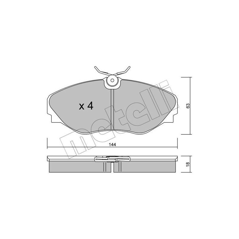 METELLI 22-0338-0 Bremsbeläge Vorne für